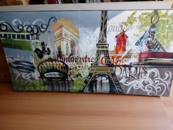 Quadro dipinto ad olio, soggetto “Parigi”