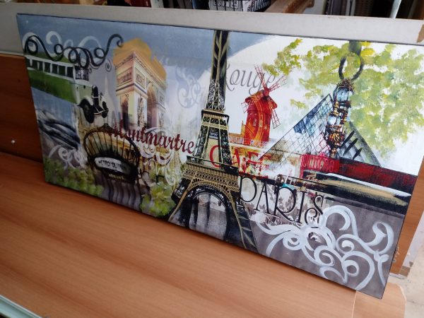 Quadro dipinto ad olio, soggetto “Parigi” - immagine 2