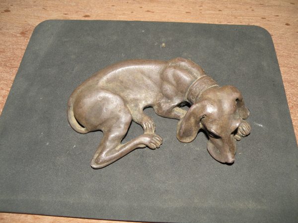 Fermacarte soggetto cane in argento - immagine 3
