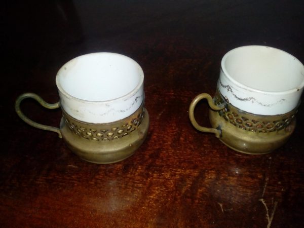 Coppia n.2 tazzine ceramica vintage Verbanum Stone Laveno