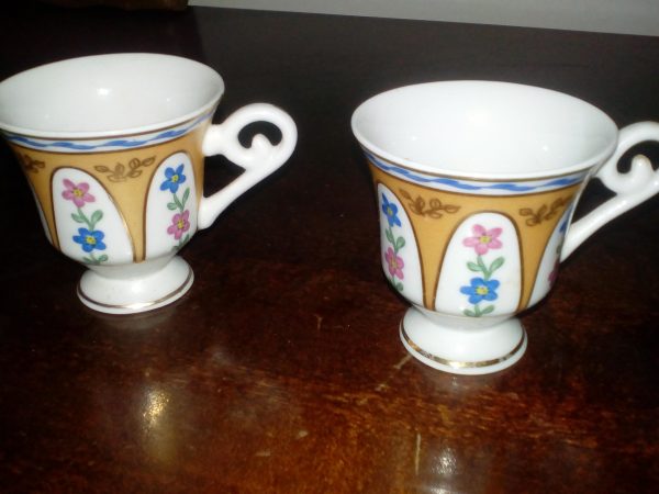 Coppia n.2 tazzine decorate, vintage