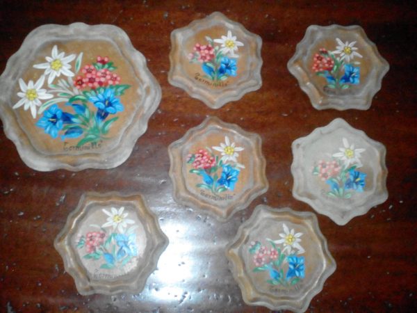 Sottobicchieri in legno Terminillo, vintage