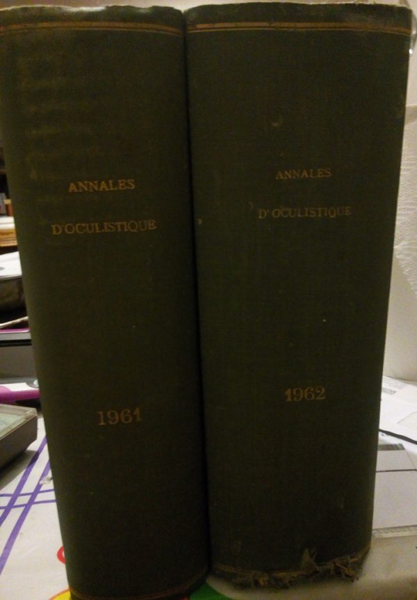 Annales d'Oculistique 1961 e 1962