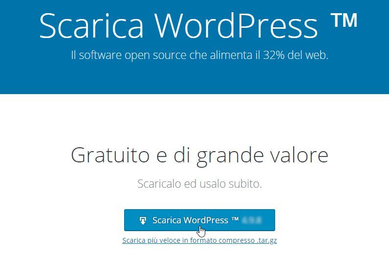 pulsante download wordpress